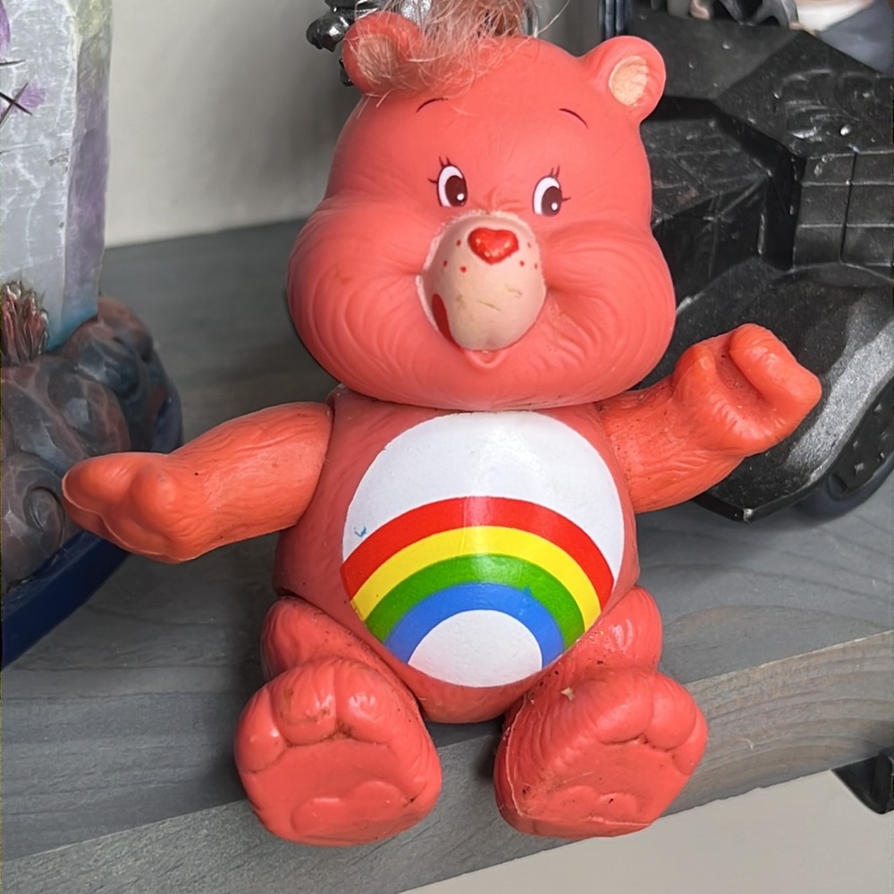 Vintage 1980s Cheer Bear care Bear figure